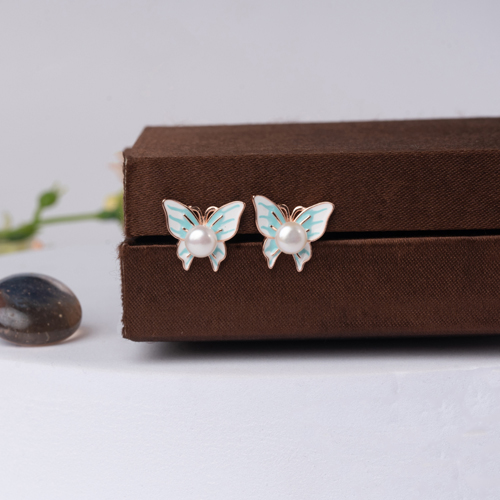 Sky Bloom Butterfly Studs