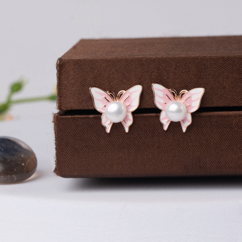 Butterfly Glow Pearl Studs