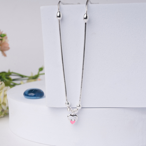Pink Heart Charm Chain