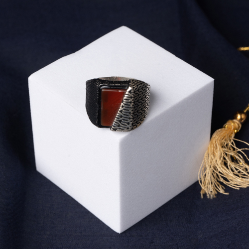 Square Red Stone Ring