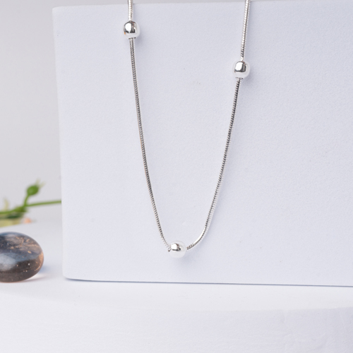 Classic Bead Silver Chain
