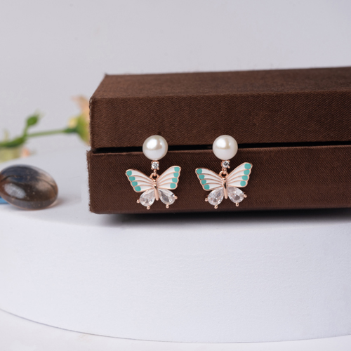 Butterfly Pearl Studs
